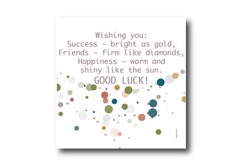 Digital Good Luck card wishes, instant download, printable at home, ready to post, Pantone Colors