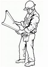 Construction Worker 3 Coloring Page  Free Printable Pages For sketch template