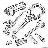 Mechanic Tools Coloring Page 48773 38619 sketch template