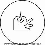 Needle On Hand Coloring Pages For Kids  Free sketch template