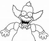 Simpsons Krusty The Clown Coloring Pages Sketch Page sketch template