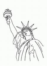 Estatua De La Libertad Para Colorear sketch template