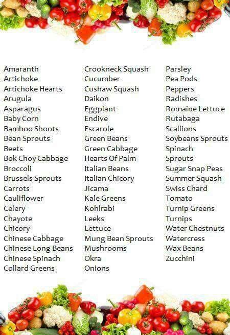 Non-starchy vegetables | Healthy, Non starchy vegetables list, Healthy recipes