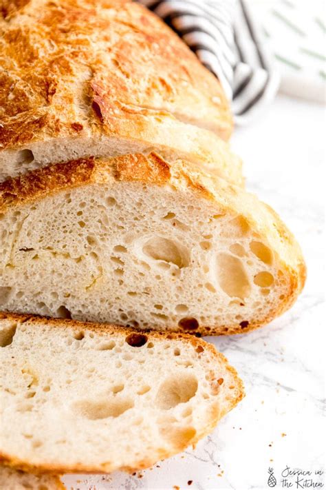 No Knead Bread (Dutch Oven Bread) - Jessica in the Kitchen