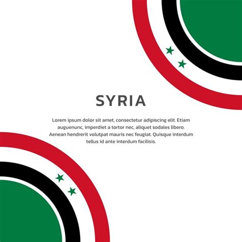 Illustration du modèle de drapeau de la Syrie | Vecteur Premium