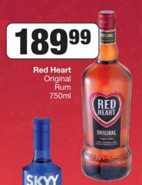 Red Heart Original Rum 750 ml offer at Spar Tops