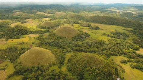 Chocolate Hills in Bohol, Philippines, Aerial View. Stock Photo - Image ...