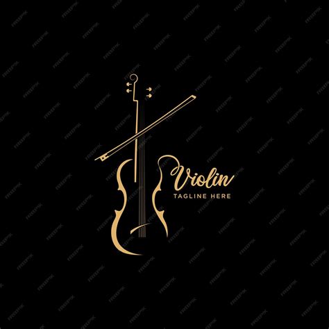 Premium Vector | Violin viola fiddle cello instrument gold logo design