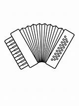 Accordion coloring Pages sketch template