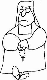 Nun Catholic Coloring Page Pages sketch template