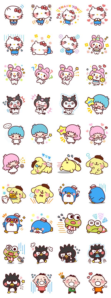 Stickers | LINE STORE | Cute stickers, Kawaii doodles, Kawaii stickers