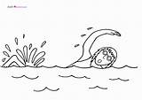 Dive Into Fun With Girl Swimmer Coloring Pages sketch template