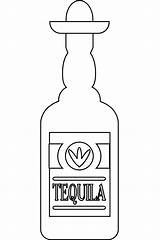Tequila Bottle coloring Page  ColouringPages sketch template