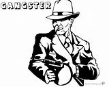 Gangster Coloring Pages Gun Is Ready  Free Printable sketch template