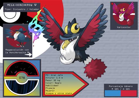 078 Mega-Honchkrow Psi by M26Garchomp on DeviantArt