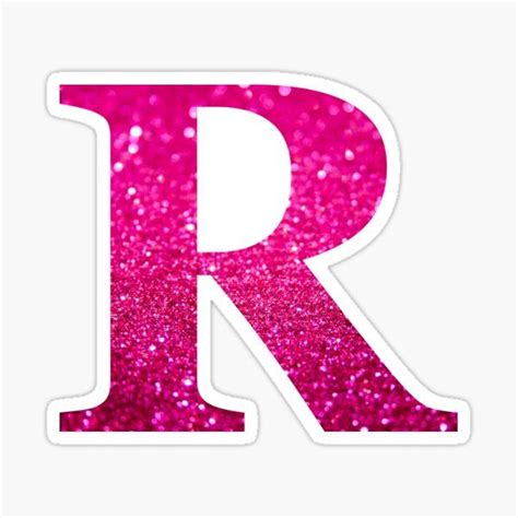 Letter R Pink Glitter Stickers | Glitter stickers, Paper quilling ...