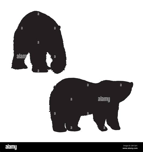 Vector Illustration of Polar Bear Silhouette Stock Vector Image & Art ...