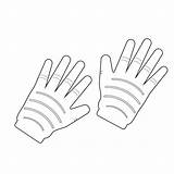 Gloves Coloring Page sketch template