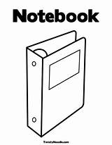 Binder Coloring Page From TwistyNoodlecom  pages Book Maker sketch template