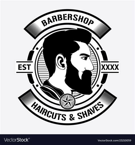 Design barber shop logo Royalty Free Vector Image