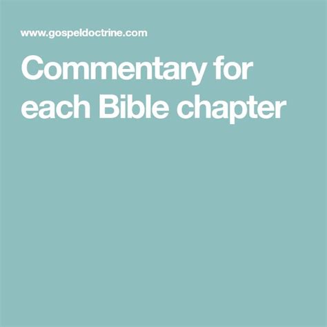 Commentary for each Bible chapter | New testament, Marks, Bible