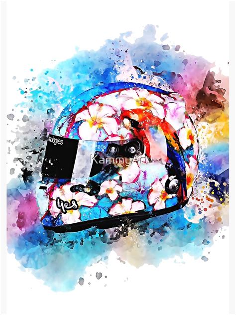 "Daniel Ricciardo Miami Helmet " Poster for Sale by KammyArt | Redbubble