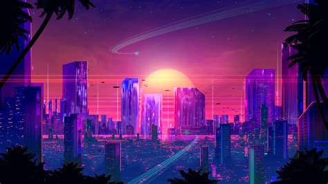 Futuristic City Sunset 4K #8233a Wallpaper iPhone Phone