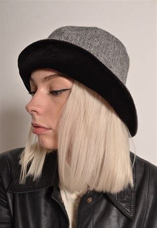 Vintage 90s Bucket Hat in Herringbone | Style of the Salvaged | ASOS Marketplace