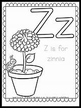 Letter Z Is For Zinnia FREE Spring Coloring Page  The Art Kit sketch template