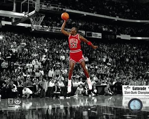 Michael Jordan 1988 NBA Slam Dunk Contest Action Spotlight Photo Print ...