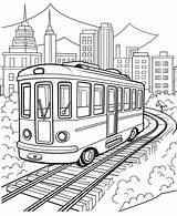 Premium Photo  Coloring Page For Kids Cable Car Cartoon Style Simple sketch template