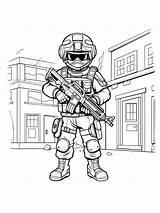 SWAT Police Standing coloring Page  Download Print Or Color Online sketch template
