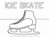 Ice Skate Coloring Page Free Printable sketch template