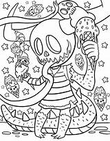 Premium Vector  Hand Drawn pastel Goth coloring Page Creepy Spooky sketch template