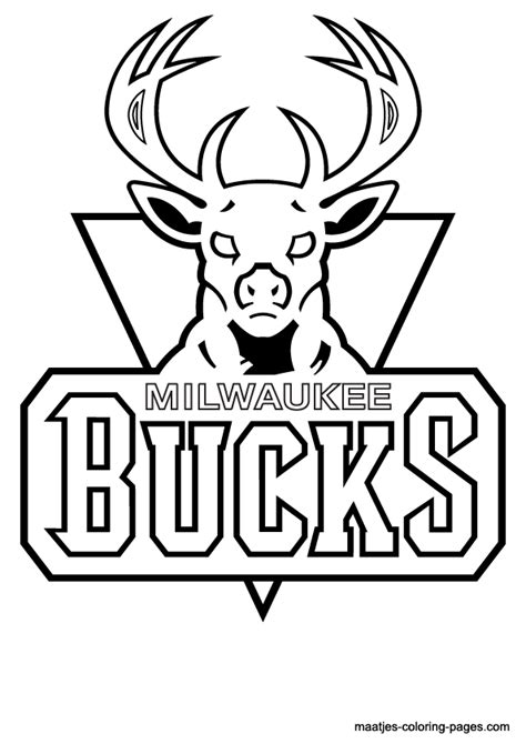 NBA Milwaukee Bucks logo coloring pages