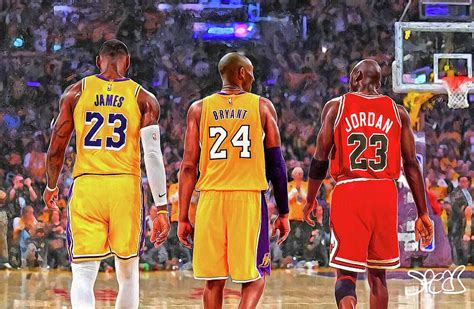 LeBron James, Kobe Bryant and Michael Jordan by Mark Spears | Kobe bryant michael jordan, Kobe ...