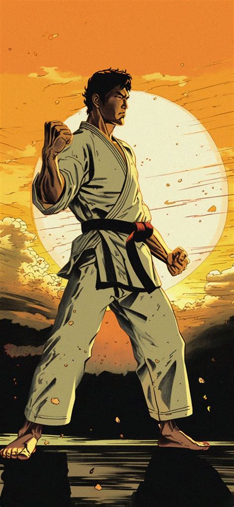 Karate & Sunset Art Wallpaper - Karate Aesthetic Wallpaper iPhone ...