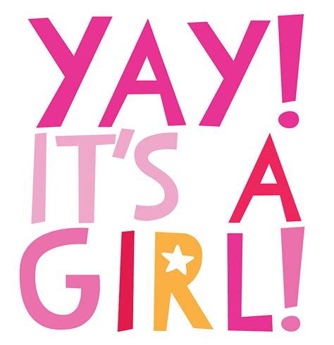 'YAY! It's a Girl!' New Baby Card By Toby Tiger