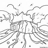 Earthquake Coloring Page  Pagescom sketch template