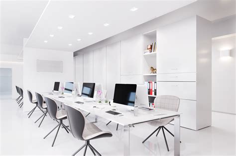 Bright office space with long table | Behance