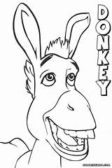 Donkey Shrek Coloring Pages  Çizimler Çizim Fikirleri sketch template