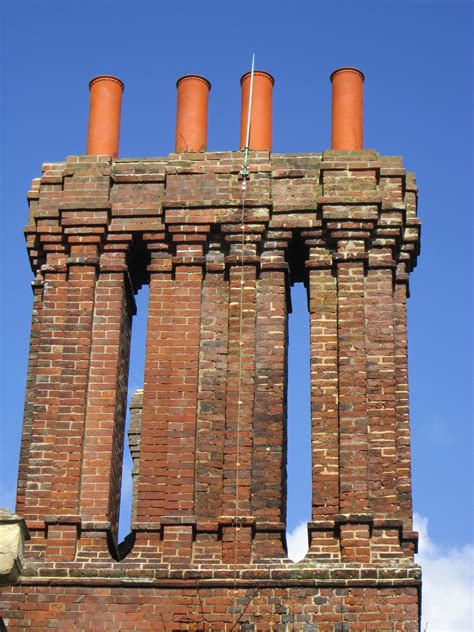 Lovely Tudor chimneys found on Southover House in the Southover Grange Gardens, Lewes, East ...