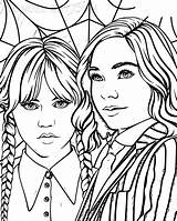 Wednesday Addams Coloring Page  Nation sketch template