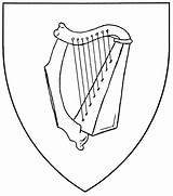 Ireland Harp Symbol Coloring Page Pages sketch template