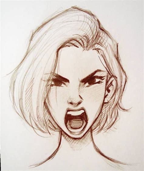 20+ Anime Face Angry Draw | Sketches, Drawing sketches, Art drawings sketches