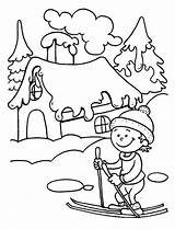 Winter Coloring Pages Penguin Skiing 400 518  Homemade Creations sketch template