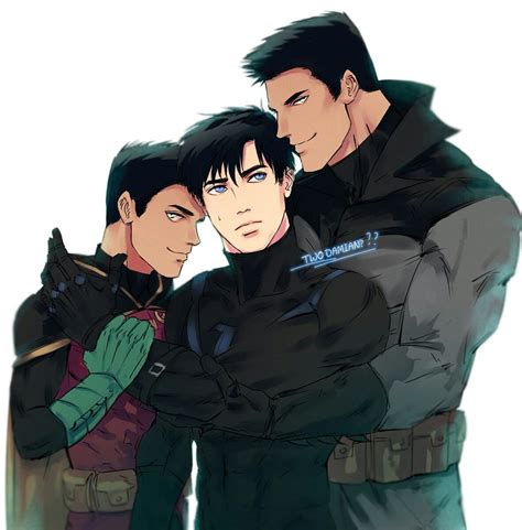 Damian, nightwing and bruce | Batman family, Nightwing, Superman x batman