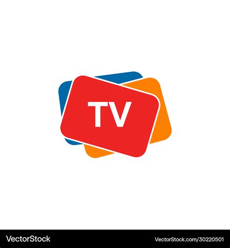 Tv channel program icon logo design template Vector Image