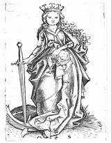 Saint Catherine Of Alexandria  Catholic Coloring Page sketch template