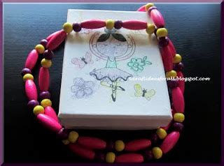 Craft Ideas for all: Wooden Bead Necklace Preschool Craft